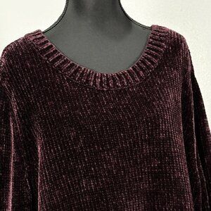 Orvis Chenille Dark Purple Sweater